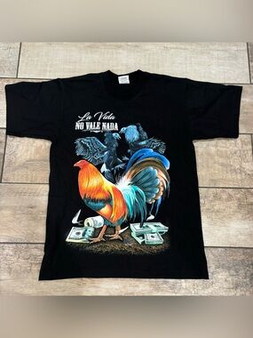 Streetwear Supply black rooster (Gallero) Gallo money tee men’s Size L